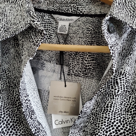 Calvin Klein Black & White Shirt Size L - Picture 2 of 12